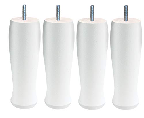 Margot Atelier d' Artista Futura – Set di 4 Piedi di Rete, Legno, Bianco, 6 x 6 x 20 cm