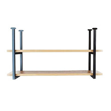 Americana Ferro Battuto di Legno Solido soffitto Scaffale, 2 Strati di ripartizione Scaffale, Ristorante Bar Rack, Hanging Magazzinaggio, 6 Formati (Size : 120 * 30 * 60cm)