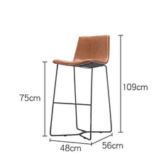 MMAXZ Chair seggiolone Schienale Nordic Iron Bar Tavola Sedia Creativo High Chair Bar Chair Front Desk Bar Sgabello Semplice Cuoio di Alta Sgabello