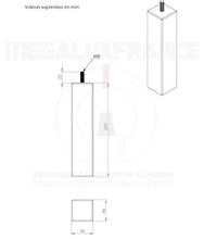 MEGALUXFRANCE - Set di 5 piedi per letto, mobili, divani, quadrati in legno (faggio massiccio) di 46 x 46 x 200 mm