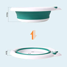 weichuang Lavabo Bambini Pieghevole Lavabo Fumetto Due Orecchio Portatile ispessite Mini bacinella di plastica Lavabo (Color : Blue)