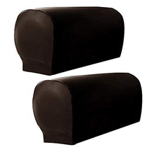 Yiran Copribraccioli per poltrona, 2 pezzi, ultra spessi e morbidi, in pelle PU, elasticizzata, per poltrone, divani, sedie, elastiche, impermeabili, per braccioli
