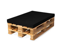 TexDeko Rivestimento (senza gommapiuma/imbottiture, ecc.) per pallet, cuscini per pallet, mobili per pallet, mobili per pallet, ecc. – Per interni ed esterni (altezza imbottitura: 12 cm, nero)