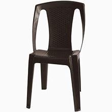 PROGARDEN - Set di 4 sedie impilabili "Procida", in plastica, effetto rattan, colore caffè