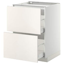 METOD/MAXIMERA base cabina f piano cottura/2 frontali/2 cassetti 60x61.6x88 cm bianco/Veddinge bianco