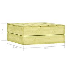 Tidyard Tavolo da Giardino Basso Quadrato in Legno di Pino Impregnato,Tavolo da Esterno Basso Quadrato in Legno,Tavolo in Legno,Tavolo Basso,Tavolo da Balcone 75x75x31 cm