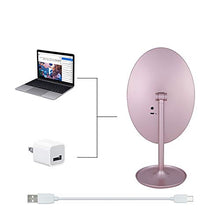 Kaper Go. Specchio for Il Trucco LED Ricarica USB Specchio di Bellezza Moda Creativa con Tocco Leggero Dimming Desktop da 180 Gradi Specchiera Medicazione Rotante Modelli Neri Modelli Bianchi Modelli