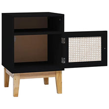 vidaXL Comodino Nero 40x40x61 cm in MDF