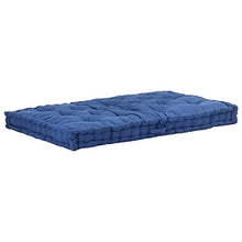 vidaXL - Cuscino per pallet, in cotone, 120 x 80 x 10 cm, colore: Azzurro