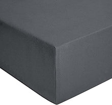 Aisbo Lenzuola Coprimaterasso Matrimoniale con Angoli Tinta Unita Estate 160x200x30cm Grigio Scuro