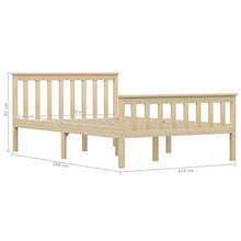 BIGTO - Struttura per letto in legno di pino massiccio, per camera da letto, stile B, 120 x 200 cm, colore: Marrone chiaro
