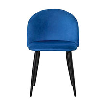 OFCASA Set di 2 sedie da pranzo in velluto verde con schienale imbottito e gambe in metallo nero, sedia per soggiorno, ufficio, sala ristorante