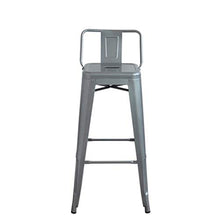 Miwaimao - Sgabello da bar stabile in ferro, per sedia da bar, comodo (colore: rosso, dimensioni: 66 cm), grigio, 61 cm