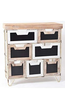 Edell – Cassettiera in legno e metallo, 6 cassetti Margherite