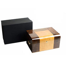 Minmin Cigar Box Grande capacità Legno di Cedro umidificatore grande capacità doppio strato di Grana del legno Piano di vernice alcoholized Car Cigar Box, 345x230x170mm accessori del sigaro