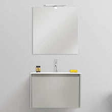 Bagno Italia Mobile arredo bagno sospeso moderno oceano bianco o tortora cm 60 con cassettone lavabo e specchio