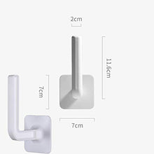 Dream HorseX Gancio Autoadesivo, portarotolo da Parete, Porta Asciugamani da Cucina Multifunzione Senza Punch, Adesivo Gancio Appendiabiti Asciugamano Gancio,11.6 * 7CM, Bagno, 2 Pezzi