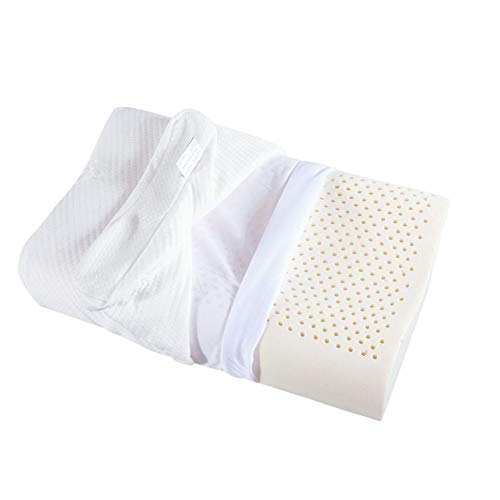fjx Cuscino in Schiuma di Memoria in Lattice Cuscino Naturale Cuscino in Lattice Ultra Traspirante Cuscini per Massaggio Cervicale Anti Russare Sonno Profondo dello Stomaco Dormiente,S