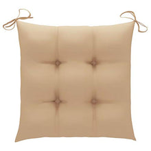 vidaXL Sedie da Giardino con Cuscini Beige 6 pz in Massello di Teak