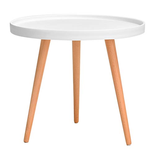 TONG HXF- Piccolo tavolino in Legno 50 * 50 * 45cm mobili arredati Soggiorno Balcone casa e Ufficio Tavolo Durevole (Color : White, Size : 50 * 50 * 45cm)