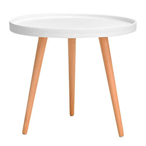 TONG HXF- Piccolo tavolino in Legno 50 * 50 * 45cm mobili arredati Soggiorno Balcone casa e Ufficio Tavolo Durevole (Color : White, Size : 50 * 50 * 45cm)