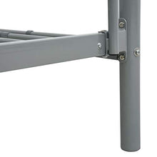 BIGTO - Struttura per letto a castello con struttura in metallo, per camera da letto, colore: grigio, 90 x 200 cm