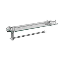 DNSJB Mensola in Vetro temperato per Bagno, 304 Acciaio Inossidabile Senza Foratura 1 scaffale di stoccaggio a File, mensola per Bagno mensola per Il Bagno
