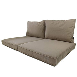 Cuscini per pallet da esterno Nordje Comfort Duo con fo-dera impermeabile, composti da cuscino seduta da 120x80 cm e cuscino schienale | Cuscini per pallet | Cu-scino per bancali (talpa)