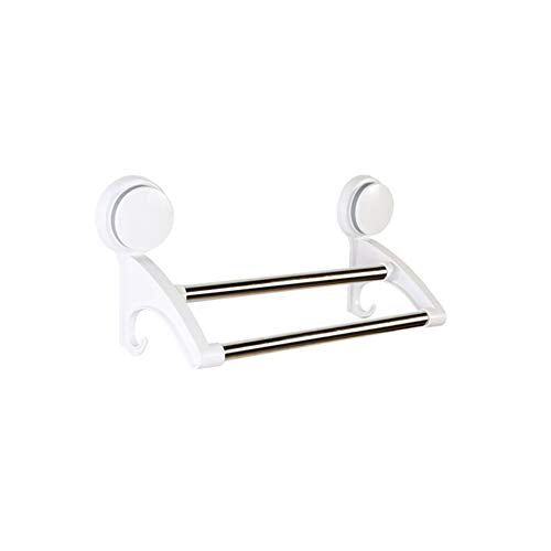 Towel Rack Portasciugamani da Bagno Portasciugamani da Bagno a Doppia Asta con punzonatura Gratuita Portasciugamani da Bagno sospeso in Acciaio Inox 35/48/63 cm