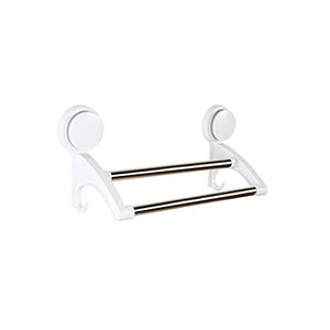 Towel Rack Portasciugamani da Bagno Portasciugamani da Bagno a Doppia Asta con punzonatura Gratuita Portasciugamani da Bagno sospeso in Acciaio Inox 35/48/63 cm
