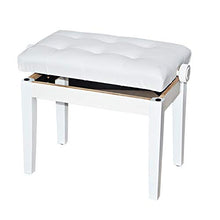 Sgabello per Pianoforte Sedia Regolabile di Legno Solido Ispessito Piano Bench Piano Guzheng elettrica Pratica Sgabello Senza Biblioteca 1-Person (Colore : Bianca, Dimensione : 56x35x56cm)