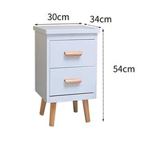 Hacrft Comodino, Camera da Letto Comodino Comodino in Legno Nightstand Senza Assemblato Cassetto Notturno Stand Leggero 4 Dimensioni Armadietto (Color : White, Size : 30 * 34 * 54CM)