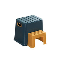 H-M-Shelf Sgabello da Bagno Impermeabile Antiscivolo Sgabello da Bagno Sgabello Cambio Sgabello Sgabello Domestico 27.3x32.2x27.5cm (Color : Blue)
