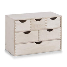 Zeller 13193 Cassettiera, 6 Cassetti, Legno, Beige, 40x20x27.5 cm