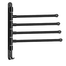 Porta Salviette ZB ZealBoom Porta Asciugamani Girevole con 4 Braccia Girevoli 180° Rotazione Portasciugamani da Parete per Bagno, Cucina, Balcone, WC