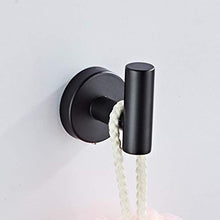 HEMOTON 3 Pezzi Portasciugamani in Acciaio Inox Set Portasciugamani Portasciugamani Porta Carta Igienica con Gancio per Accappatoio Portasciugamani Bagno Set Hardware da Bagno Nero