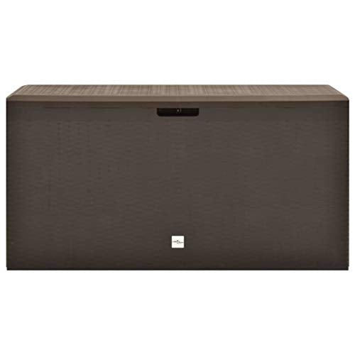 Lechnical Capannone di stoccaggio del Giardino Esterno Scatola di immagazzinaggio 290L, Cassapanca da Esterno con Coperchio, Contenitore da Giardino chiudibile a Chiave,114x47x60 cm Marrone