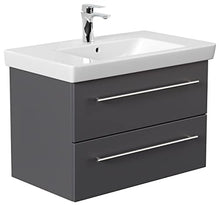 Villeroy & Boch Lavabo con mobiletto, Legno, Antracite Lucido, 75x50x44 cm, 2 unità