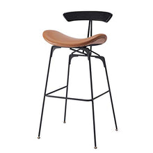 LIYONG Metallo bancone Sgabelli Altezza Bar Sgabelli Interni Esterni Patio Dining sedie di Metallo Curvo Schienale Curvo Ammortizzatore di sede (Brown)