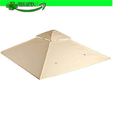 fregaren.de - Tetto di ricambio per gazebo 330 cm x 330 cm, sabbia anticata, impermeabile, materiale: Panama PCV Soft 370 g/m², extra forte, modello 10 (beige)