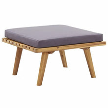 vidaXL Legno Massello di Acacia Sgabello da Giardino con Cuscino Sedia da Esterni Sedile per Patio Arredo da Giardino Mobili da Esterni 60x60x29 cm