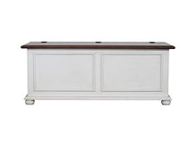 Homemania 1000_PF Cassapanca Acanto, Noce, Bianco in Legno, 120 x 42 x 50 cm