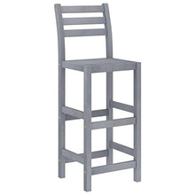 vidaXL Set da Bar da Giardino 5 pz Grigio in Legno Massello di Acacia