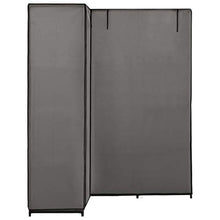 Soulong - Armadio portatile in tessuto, per camera da letto, armadio, a forma di L, con binari 130 x 87 x 169 cm