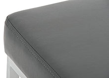CLP Sgabello Bar Montreal Imbottito In Similpelle I Sgabello Panchetto Design Cucina o Bar Telaio 4 Gambe Alt 85 CM, Colore:grigio, Colore del telaio:bianco