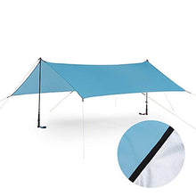 ENCOFT Parasole Vela Esterno Impermeabile, Vela Ombreggiante Tenda Rettangolare 3x4.5m con 6 Corda Anti UV Solare per Giardino Patio Viaggio, Blu