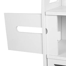 Ausla - Armadietto da bagno a pavimento, colore: bianco, impermeabile, 120 x 22 x 22,5 cm