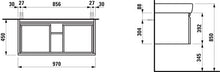 Laufen PRO A Mobiletto Vanity per lavabo 813958, 1 cassetto, 390x970x450, colorazione: Bianco Lucido - H4830710954751