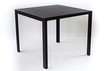 AVANTI TRENDSTORE - Limana - Tavolo da Giardino con Telaio in Metallo e Piano Tavolo in Polywood. Disponibile in 2 Misure Diverse (Lap 90x74x90 cm)