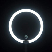 Specchio per Il Trucco con Luce2 in 1 Portatile LED Touch Light Specchio per Il Trucco Ricaricabile White Desktop Decor Scrivania con Luci